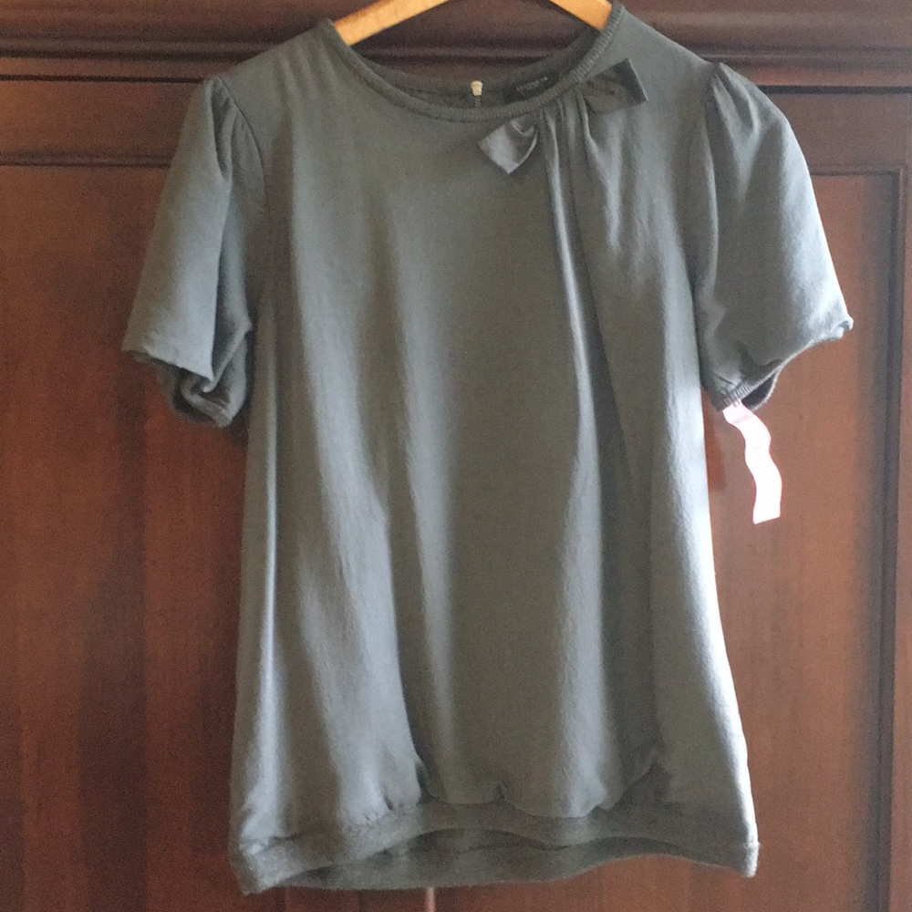 ~~SOLD Gray Ann Taylor silk dress top